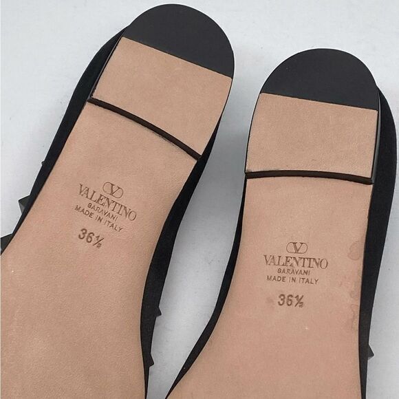 Valentino Garavani Rockstud Satin Ballerina Flats size 36.5 - Picture 14 of 14